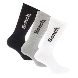 Bench Unisex Adult Daxter Crew Socks (Pack of 6) / Black/White/Gray